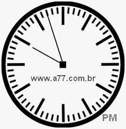 Relógio com Número Arábico Marcando 21h57min