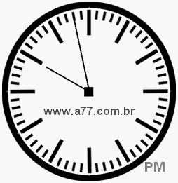 Relógio com Número Arábico Marcando 21h58min