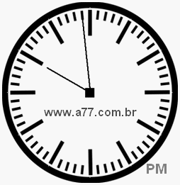 Relógio com Número Arábico Marcando 21h59min