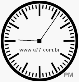 Relógio com Número Arábico Marcando 21h6min