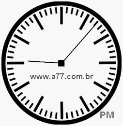 Relógio com Número Arábico Marcando 21h7min