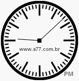 Relógio com Número Arábico Marcando 21h8min