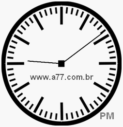 Relógio com Número Arábico Marcando 21h9min