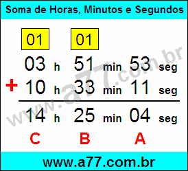 Soma de Horas, Minutos e Segundos