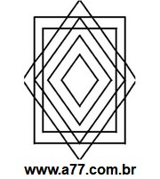 Stencil de Losangos e Retângulos Entrelaçados