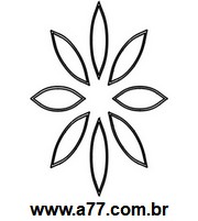 Stencil de Flor Com Pétalas Amendoadas