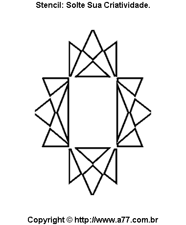 Stencil de Estrela Geométrica