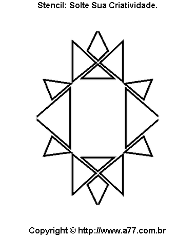 Stencil de Estrela Triangular