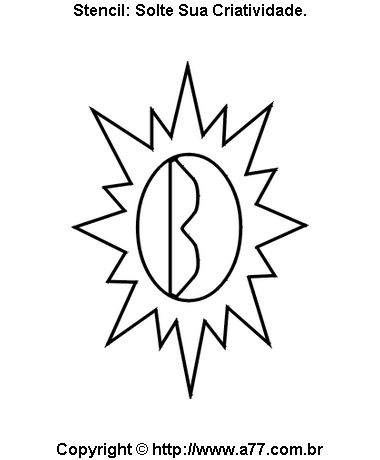 Stencil de Sol com Óculos Escuros