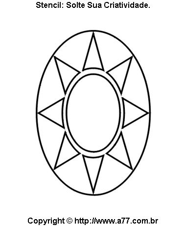 Stencil de Sol Oval