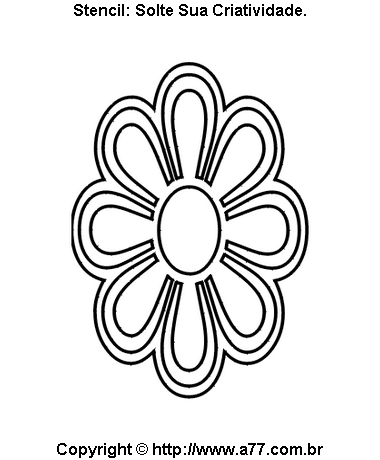 Stencil de Pétalas em Flor