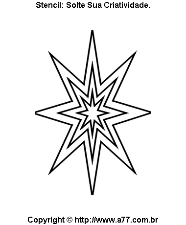 Stencil de Estrela Raiada