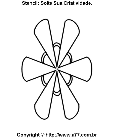 Stencil de Flor Sextavada