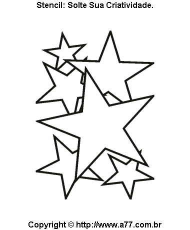 Stencil de Chão de Estrelas