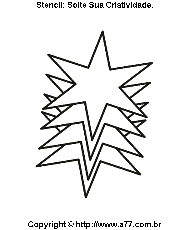 Stencil de Estrelas Sobrepostas