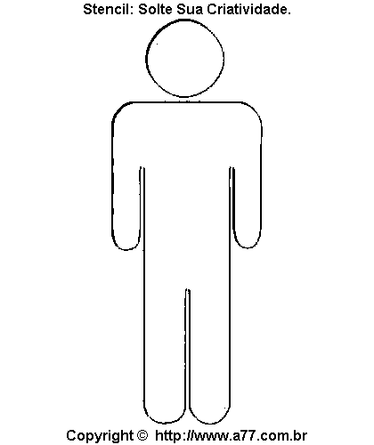 Stencil de Silueta de Homem