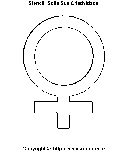 Stencil de Símbolo Feminino