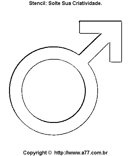 Stencil de Símbolo Masculino