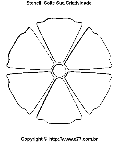 Stencil de Flor Sextavada