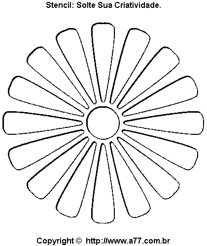 Stencil de Pétalas de Flor
