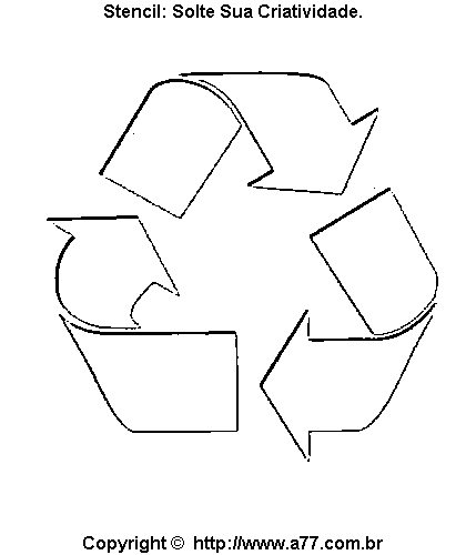 Stencil de Símbolo de Reciclagem