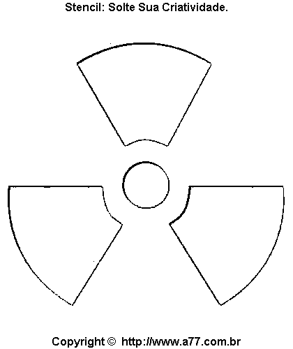 Stencil de Símbolo Nuclear