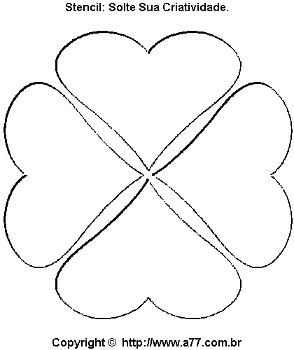 Stencil de Flor de Corações