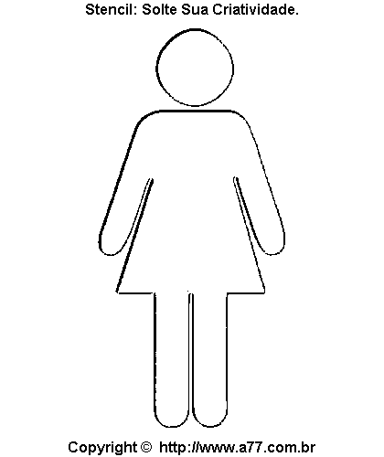 Stencil de Silueta de Mulher