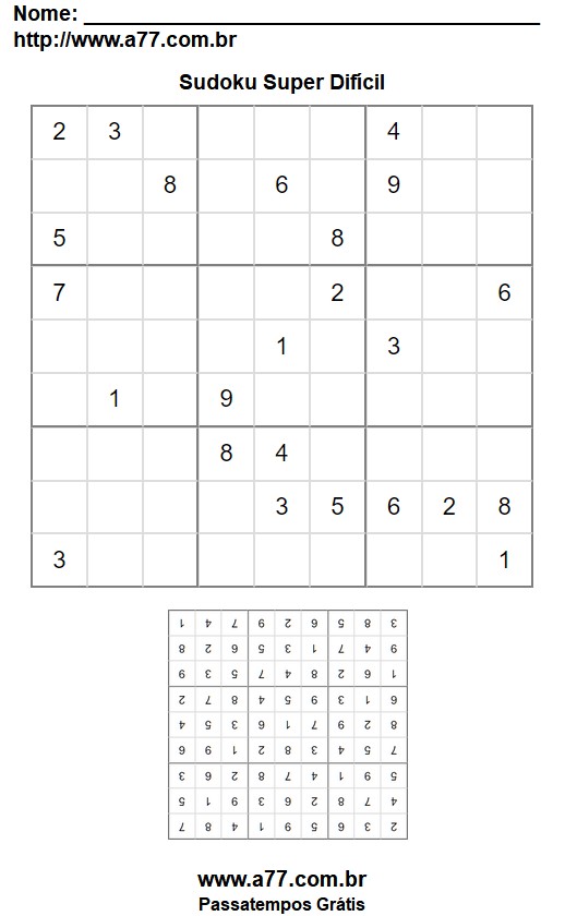 Sudoku Super Difícil Nº 122
