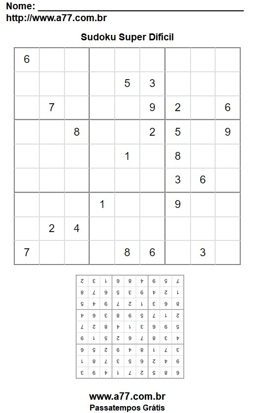 Sudoku Super Difícil Nº 19