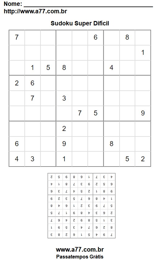 Sudoku Super Difícil Nº 63