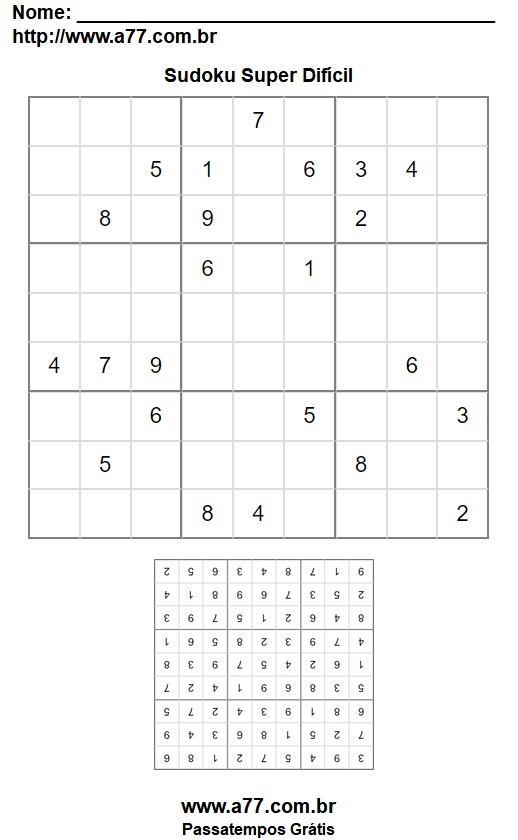 Sudoku Super Difícil Nº 79