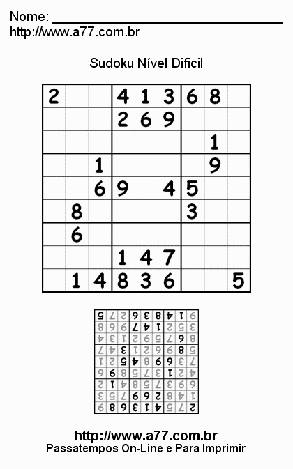 Sudoku Para Imprimir.