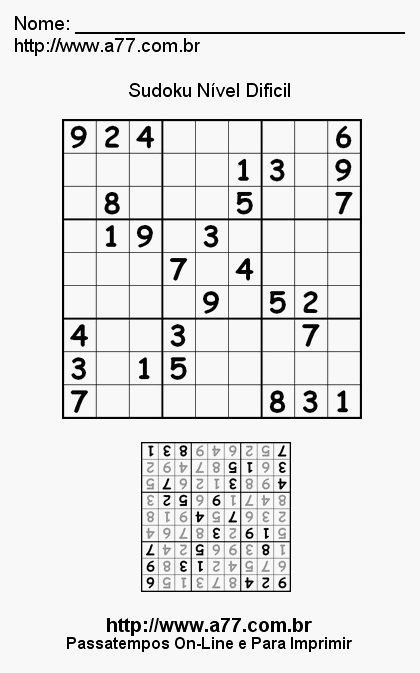 Sudoku muito dificil