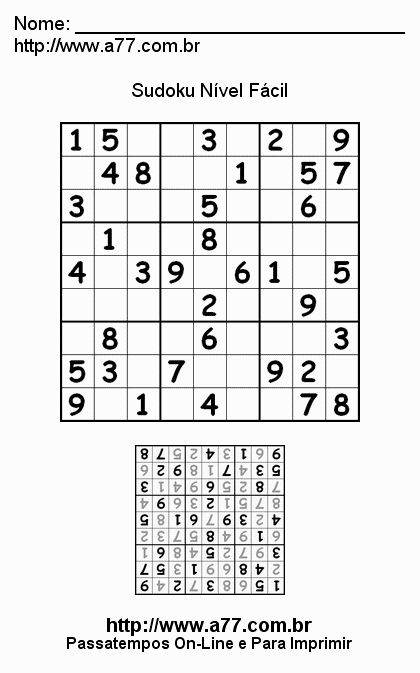 Sudoku Fácil Para Imprimir