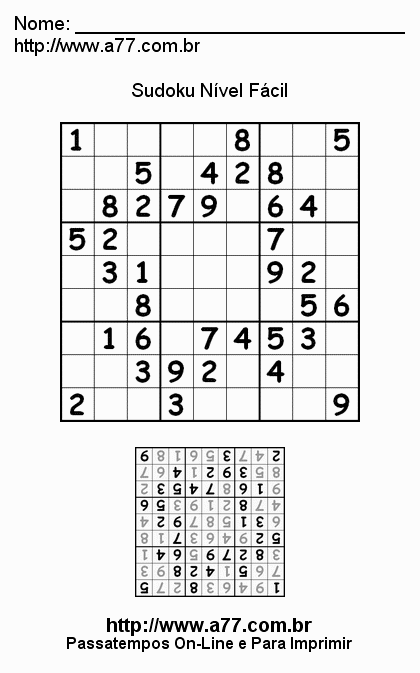 Sudoku Fácil Para Imprimir