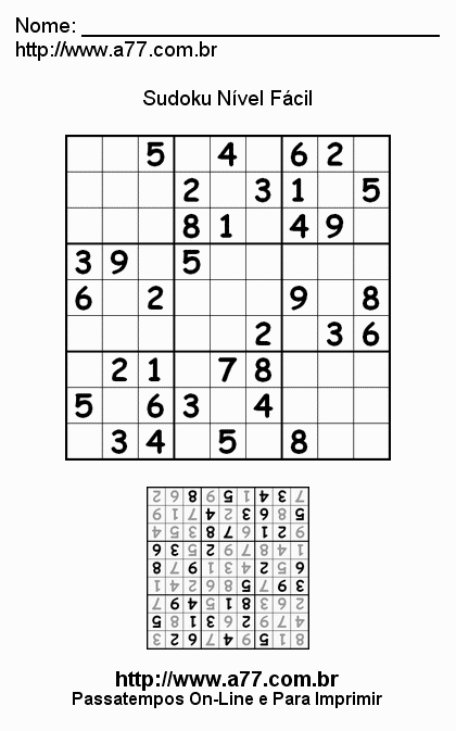 Atividades de Sudoku para 5º Ano –