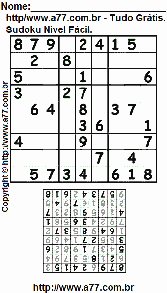 Sudoku Fácil Para Imprimir