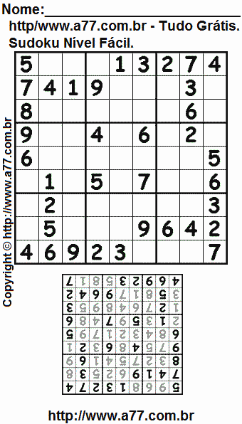 Sudoku para Imprimir 🕹️ Jogue no Jogos123