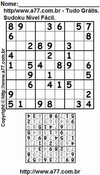 Sudoku Para Impressão