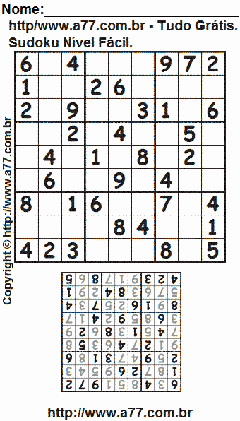 Sudoku Para Impressão