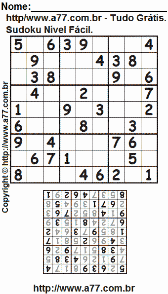 Sudoku Para Impressão